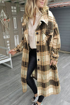 Gragsell - Pocketed Grid Pattern Overcoat -