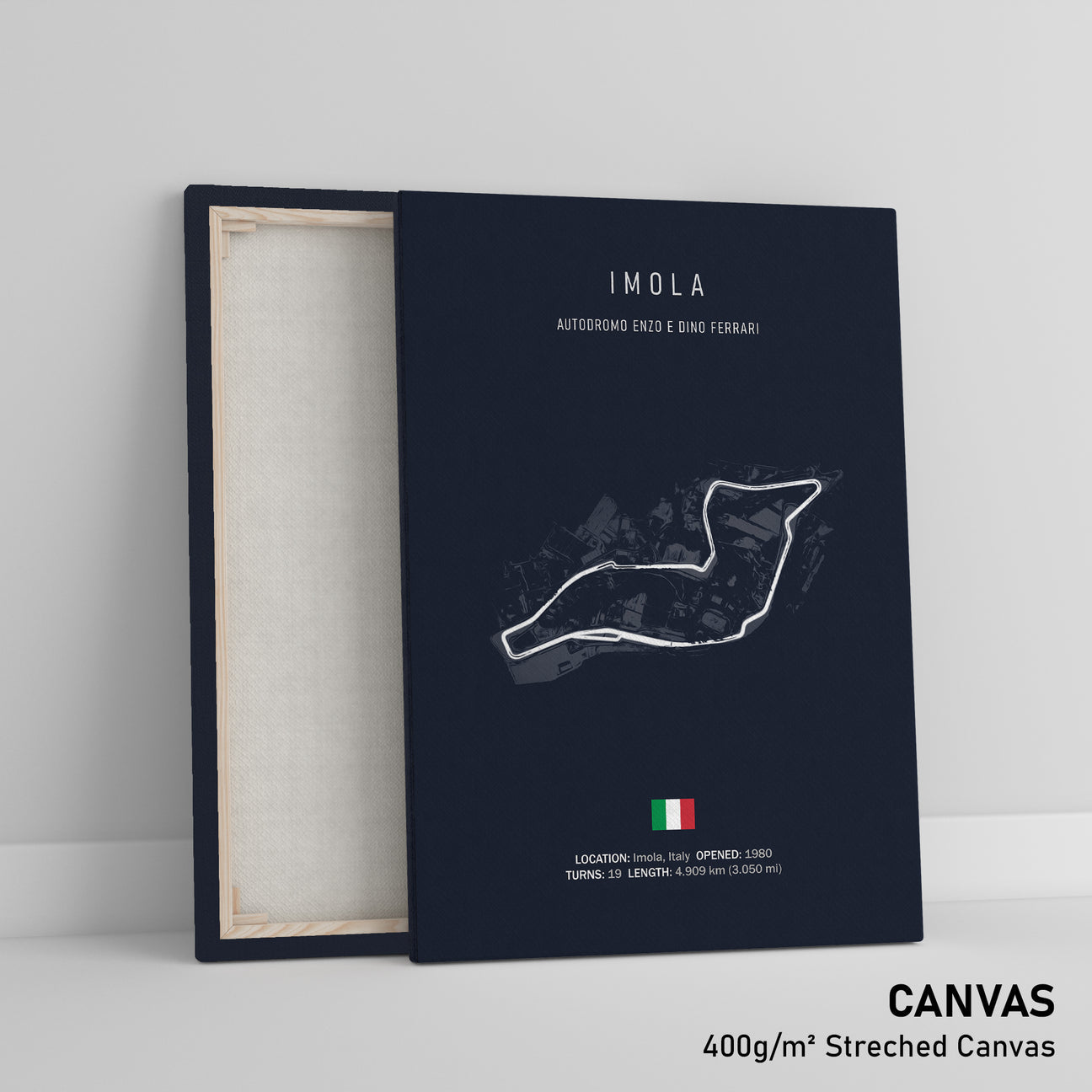 Illustratedtracks Poster – Autodromo Enzo e Dino Ferrari Imola – Navy