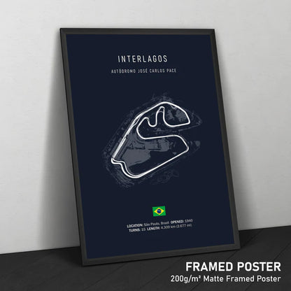 Illustratedtracks Poster – Autódromo José Carlos Pace Interlagos