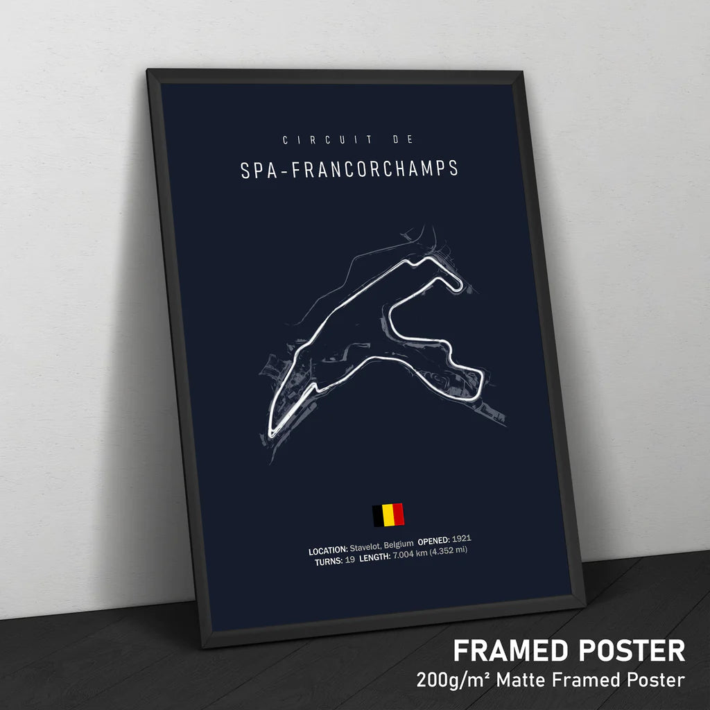 Illustratedtracks Poster – Circuit de Spa-Francorchamps