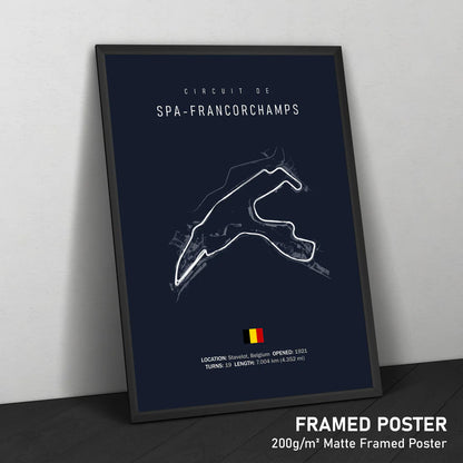 Illustratedtracks Poster – Circuit de Spa-Francorchamps
