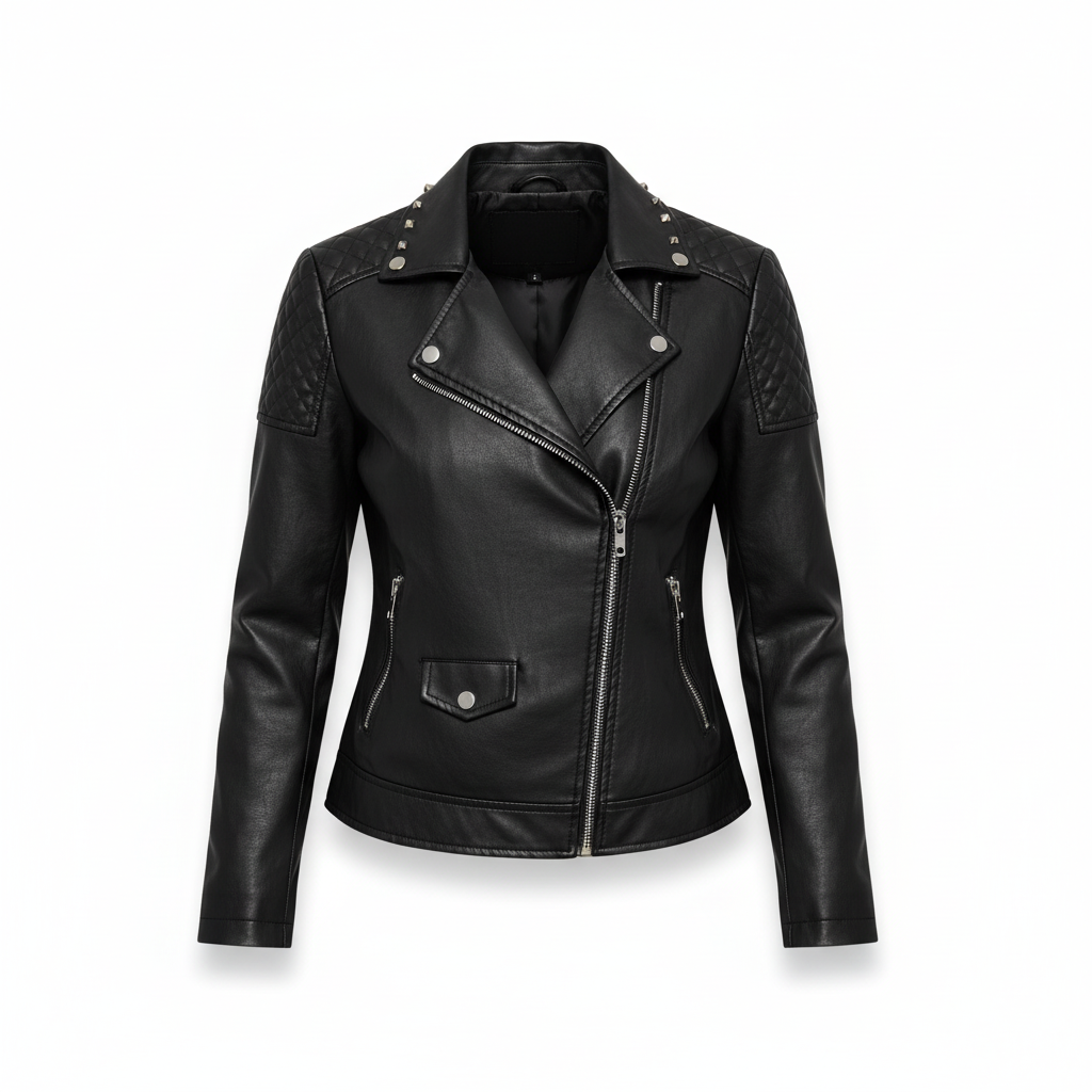 Gragsell - Faux leather jacket with stand-up collar for women | Clara (Copy) -